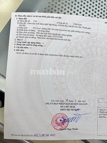 BÁN NHÀ ĐẤT CỤM LÀNG NGHỀ KIÊU KỴ  GIA LÂM  SỔ ĐỎ CHÍNH CHỦ  GIÁ 44 TR