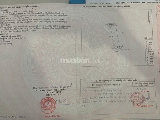 BÁN NHÀ KIỆT 3M THÔN ĐẢNH THẠNH, XÃ DIÊN LỘC, DIÊN KHÁNH, KHÁNH HÒA