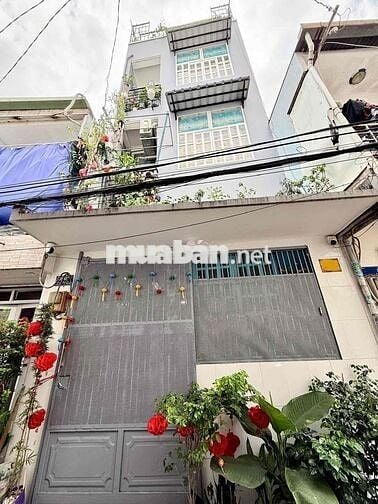 NHÀ BÁN ÂU CƠ P.10 TB - 4 TẦNG NGANG - 4M NỞ HẬU 6M1
