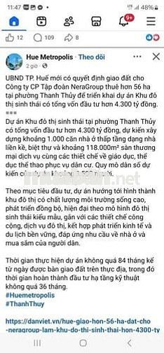 Bán đất 8x20 Vân Thê Đập, Thuỷ Thanh, Huế