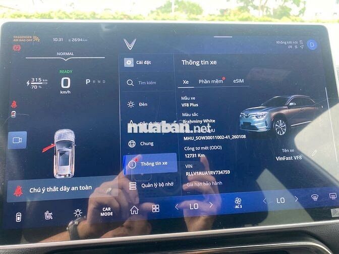 Vinfast VF8 Plus 2024 Trắng 12.731 km