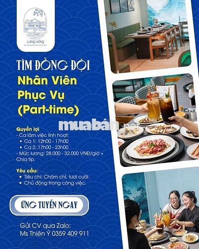 NHÂN VIÊN PHỤC VỤ PART-TIME