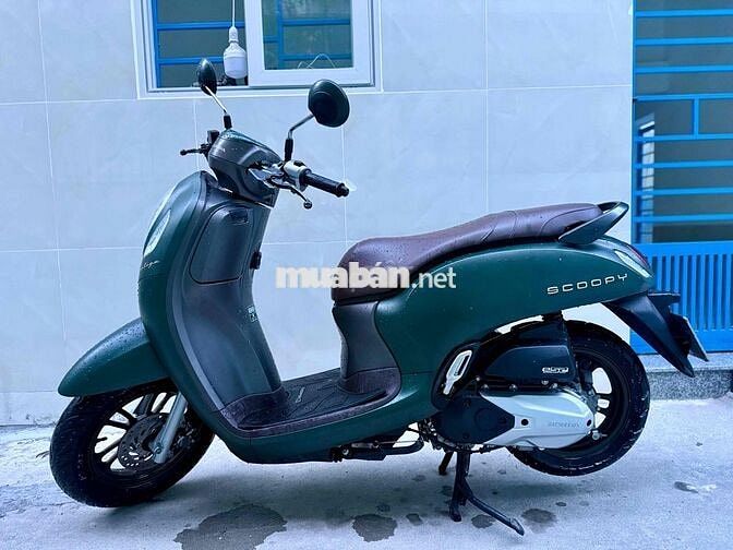 scoopy xanh rêu khoá ga đời cao, xe rin chất bs43