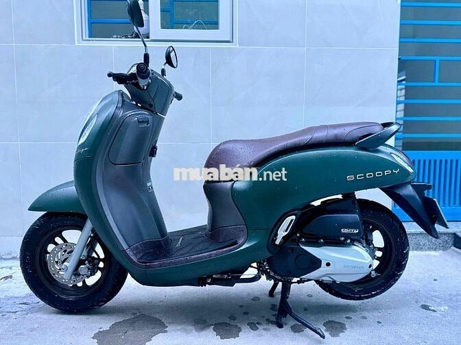 scoopy xanh rêu khoá ga đời cao, xe rin chất bs43