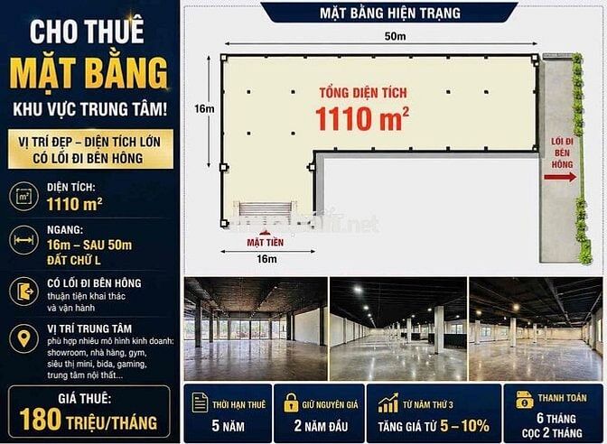 MB TRUNG TÂM GẦN CẦU RỒNG DT:1110m2 , NGANG:16M NỞ HẬU CỰC ĐẸP