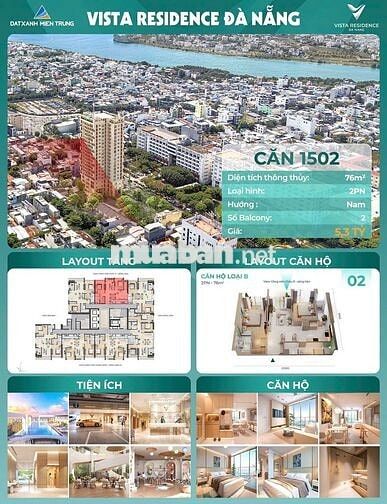 🔥 CHÍNH CHỦ BÁN CĂN HỘ 2PN THE VISTA RESIDENCE ĐÀ NẴNG VIEW TRỌN TP 