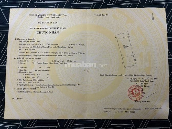 BÁN NHÀ 36A CỰ LỘC – ÔTÔ VÀO NHÀ