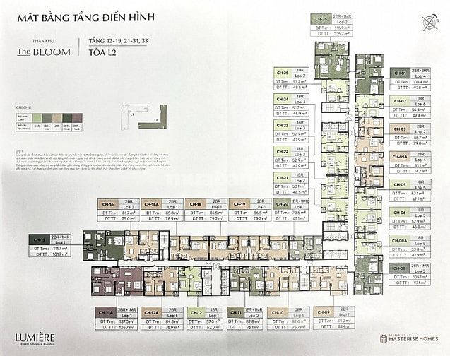 mặt hàng MASTERISE HOMES dự án trung tâm