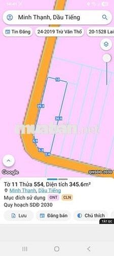 Đất thổ cư lô góc sau Chợ Thái Bình - Xã Minh Thạnh - HCM