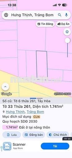 Bán đất nông nghiệp, giá chỉ 1,4tr/m2, mặt tiền đường Hưng Bình 1