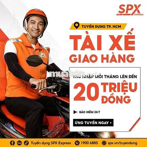 [TÂN TÚC] SPX TUYỂN SHIPPER GIAO HÀNG BÌNH CHÁNH