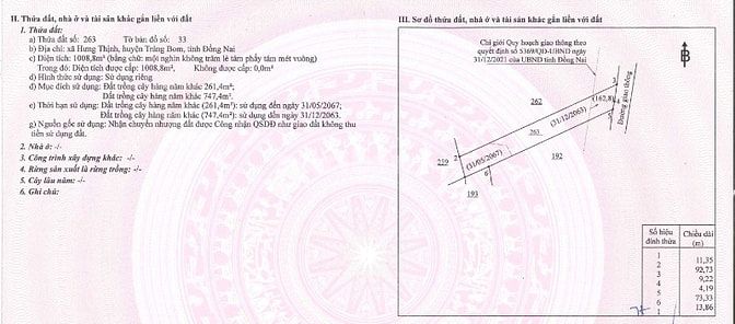 Bán đất nông nghiệp Hưng Thịnh, Trảng Bom, Đồng Nai