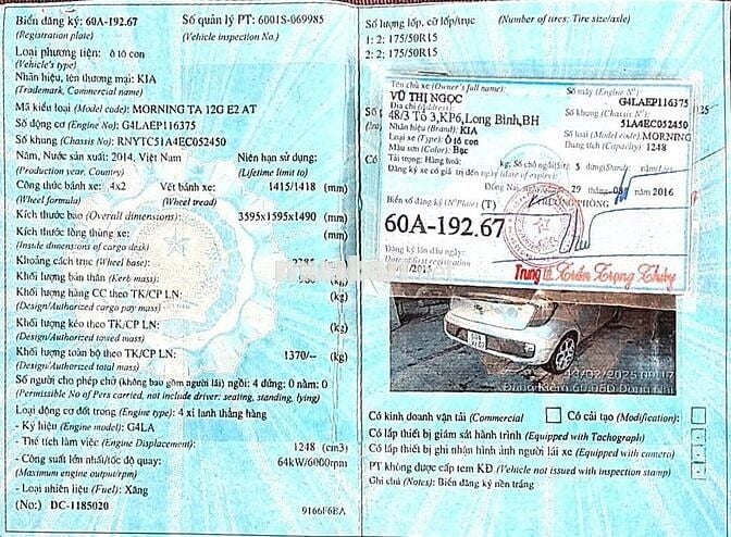 KIA MORNING Si 2014 TỰ ĐỘNG, 1 CHỦ, KHÔNG LỖI