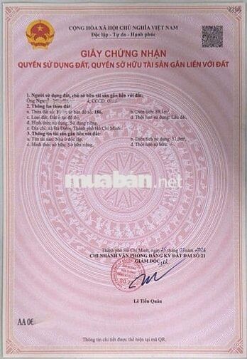 Đất 6 x 17m Mặt Tiền Đường nhánh Trần Văn Mười. Thông ra chợ Đầu Mối 