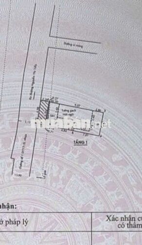 Đất 6 x 17m Mặt Tiền Đường nhánh Trần Văn Mười. Thông ra chợ Đầu Mối 
