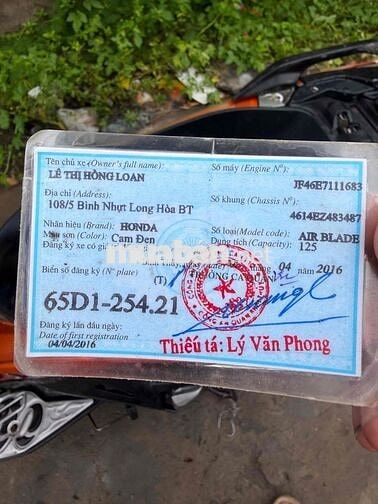 Thanh lý Honda ab Fi 125 2016 khóa lớn biển 65 ngâ