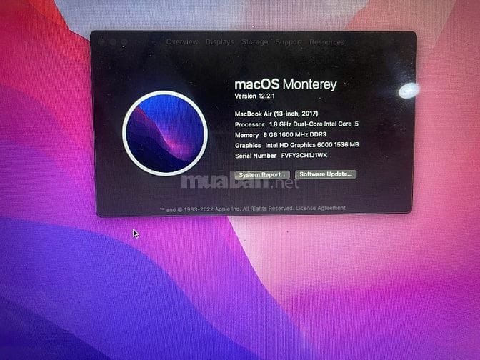 Apple MacBook Air 2017 i5 8GB/128GB