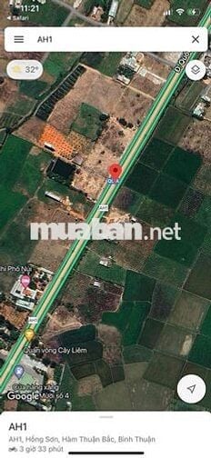 bán đất làm kho xưởng, bến bãi mặt tiền QL1 bình thuận