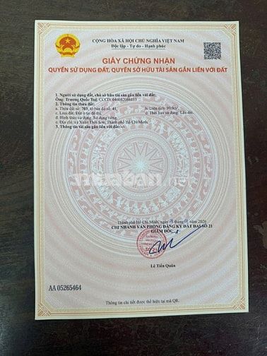 Bán đất đường Dương Công khi Hóc môn,  hxh 5x18m giá 2.45 tỷ sổ riêng