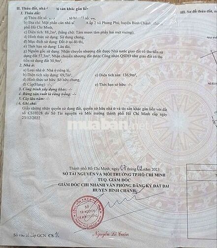 Bán nhà sổ hông  đã chia thành 2 căn