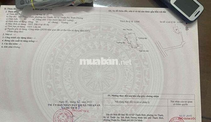 Bán nhà 3pn ngay sát trường học p thuận an 95m2