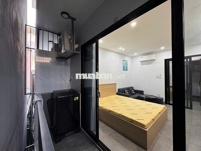 Cho thuê căn hộ 1 PN, có ban công, mới xây, cực kì yên tĩnh