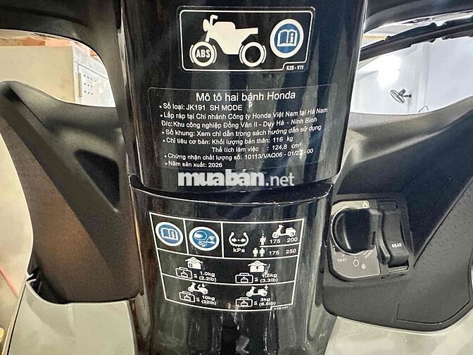 Honda SH Mode 2026 Xám