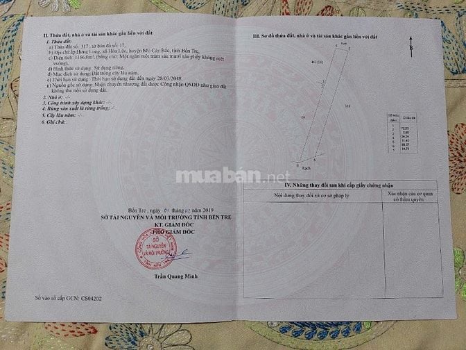 BÁN LÔ ĐẤT VƯỜN DỪA CÓ NHÀ CẤP 3 SẴN ĐANG THU HOẠCH