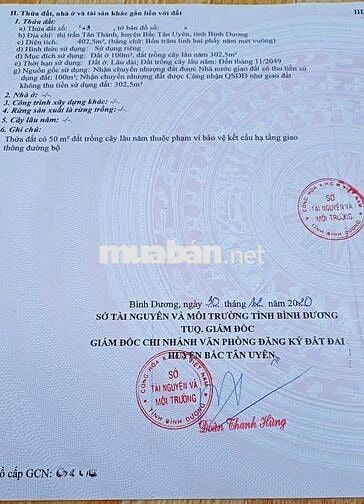 Bán đất mặt tiền đường Tân Thành 60