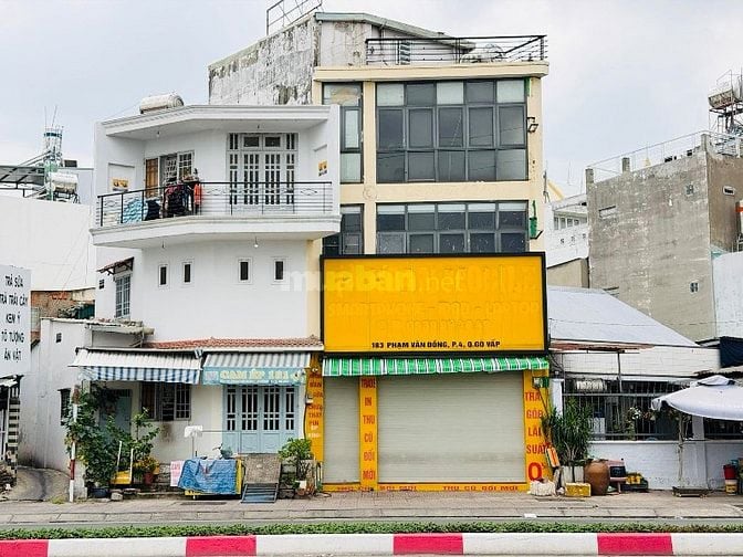 Bán nhà MẶT TIỀN 183 PHẠM VĂN ĐỒNG p4 GÒ VẤP (gần Bv175 - Vòng Xoay - 
