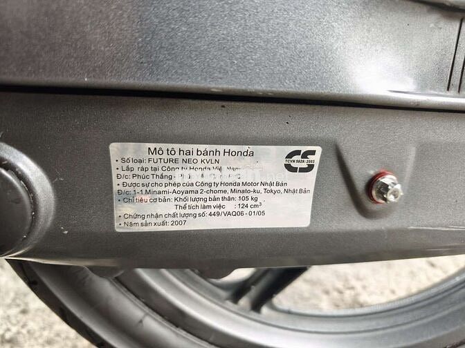 Honda Future Neo 2007 XĂNG CƠ CỌP ĐẦU NỒI CHƯA RỚT