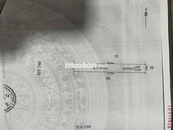 cần bán gấp nhà mặt tiền  DT 746