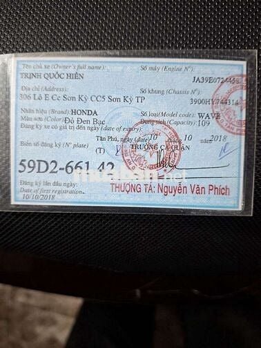 Honda Wave A 110 2018 Đỏ