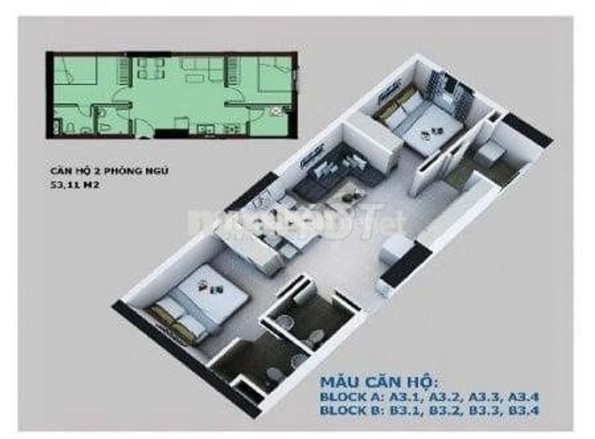 BÁN CĂN HỘ 2PN 2WC CƯỜNG THUẬN - SỔ SẴN