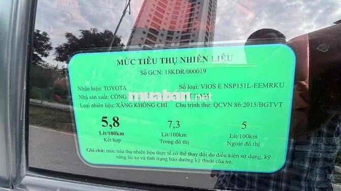 Toyota Vios 2018 E Vàng cát