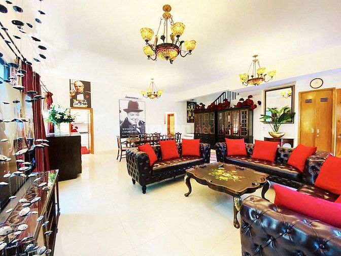 Biệt thự sân vườn cao cấp, villa Riviera An Phú, 6PN rộng, $5,500/th