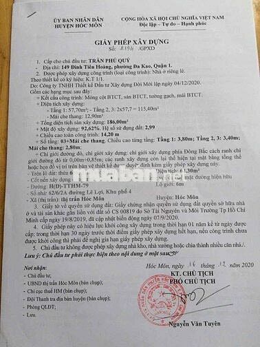 Bán đất thổ cư thị trấn hốc môn đường Lê Lợi