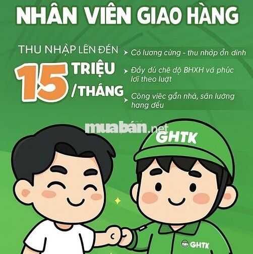 GHTK SÓC TRĂNG - TUYỂN SHIPPER GIAO HÀNG XE MÁY