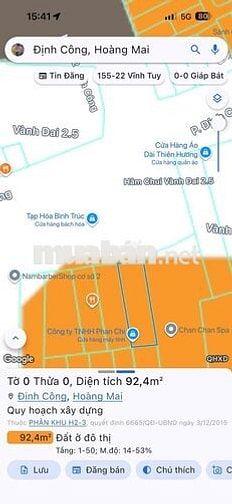 MẶT PHỐ VÀNH ĐAI 2.5 MỚI MỞ  👉🏻 ĐƯỜNG MỚI MỞ KHÔNG LO QUY HOẠCH  94m X