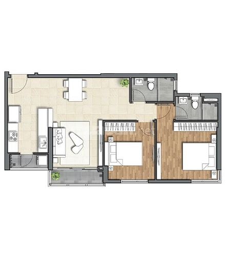 Cho thuê C/hộ 2PN NTCB dự án D'Lusso Quận 2 cũ giá chỉ 14 triệu