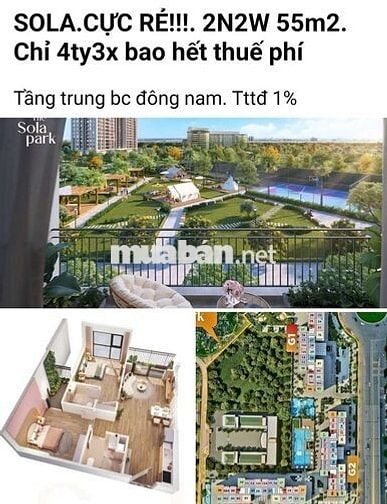 2n2w 55m2 tầng trung đẹp chỉ 4t390 bao thuế phí. Tiến độ 1%. Tt 29tr/t