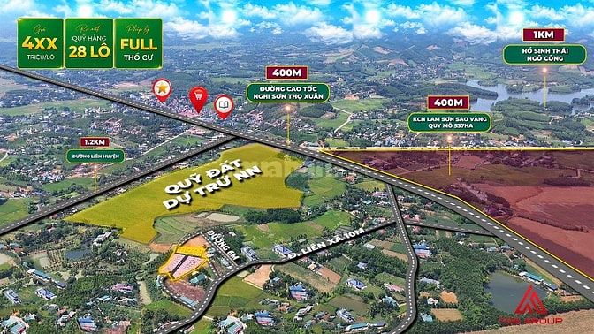 Cần bán lô đất cách kcn lam sơn sao vàng 400m