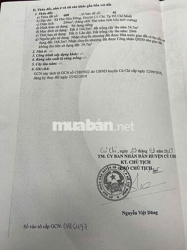 Mặt tiền Nguyễn Văn Khạ, cách ngã 4 Cây Bài - Nguyễn Văn Khạ 500m