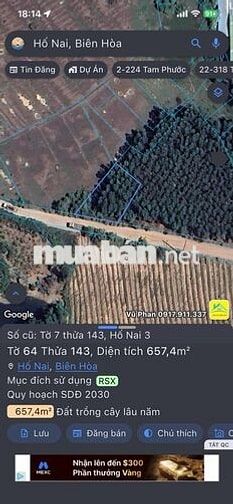 658m2 Đất Mặt Tiền Đ.Thanh Bình Hố Nai 3 Trảng Bom Cũ - 1.9 Tỷ