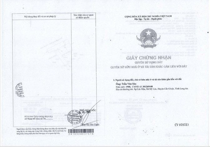 Chính chủ bán đất thổ cư mặt tiền Trường Bình Cần Giuộc LA
