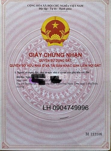 Bán nhà mặt phố Long Biên 2, Diện tích 223m2 đất, sổ đỏ chính chủ