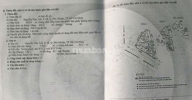 Bán khu đất vàng 465m2 mt Nguyễn Văn Trỗi, ngang 28m, HĐT 45tr/th