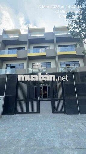 Nhà phố mặt tiền 208m2 dtsd, 4ngủ 5wc, Bình Thung phường Đông Hoà