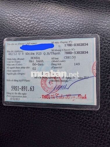 Honda CBR150 2013 Đỏ-Đen