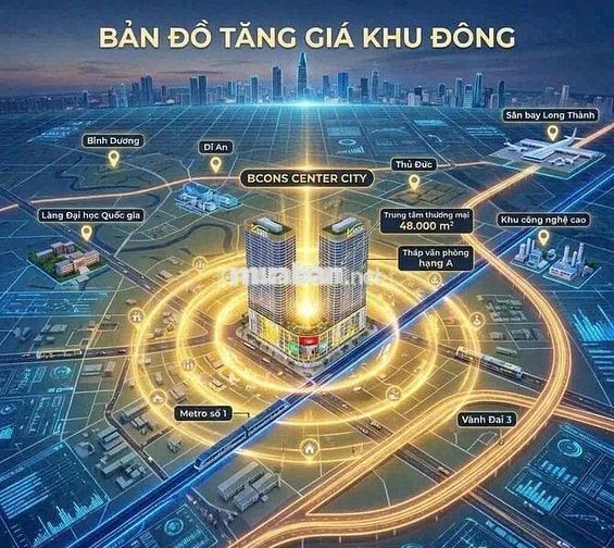 Căn Hộ 43,8m2 1PN Đ. Thống Nhất, P Đông Hoà, TPHCM